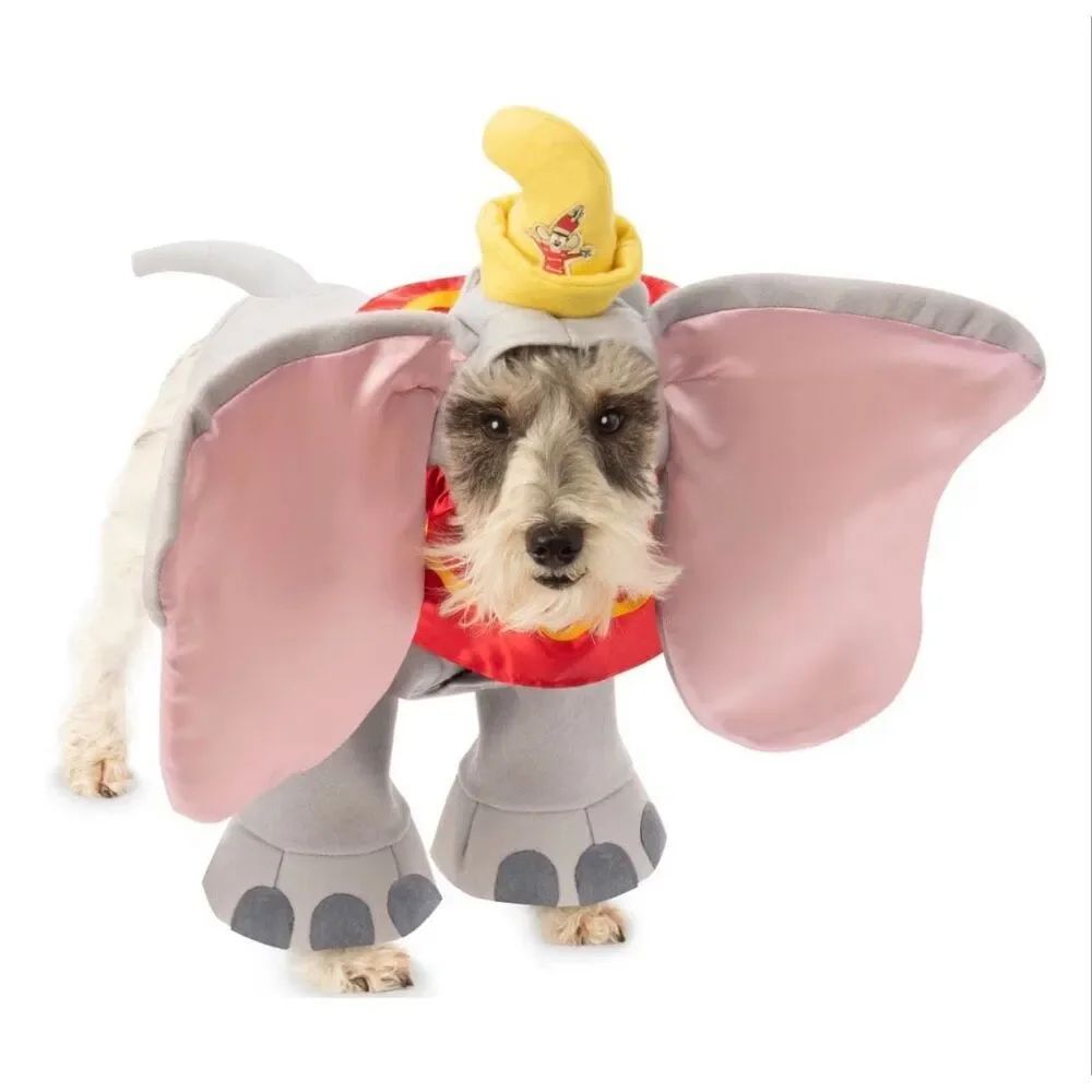 Rubie’s Dumbo Elephant Dog Costume Gray Pink Large Pet Costume Disney